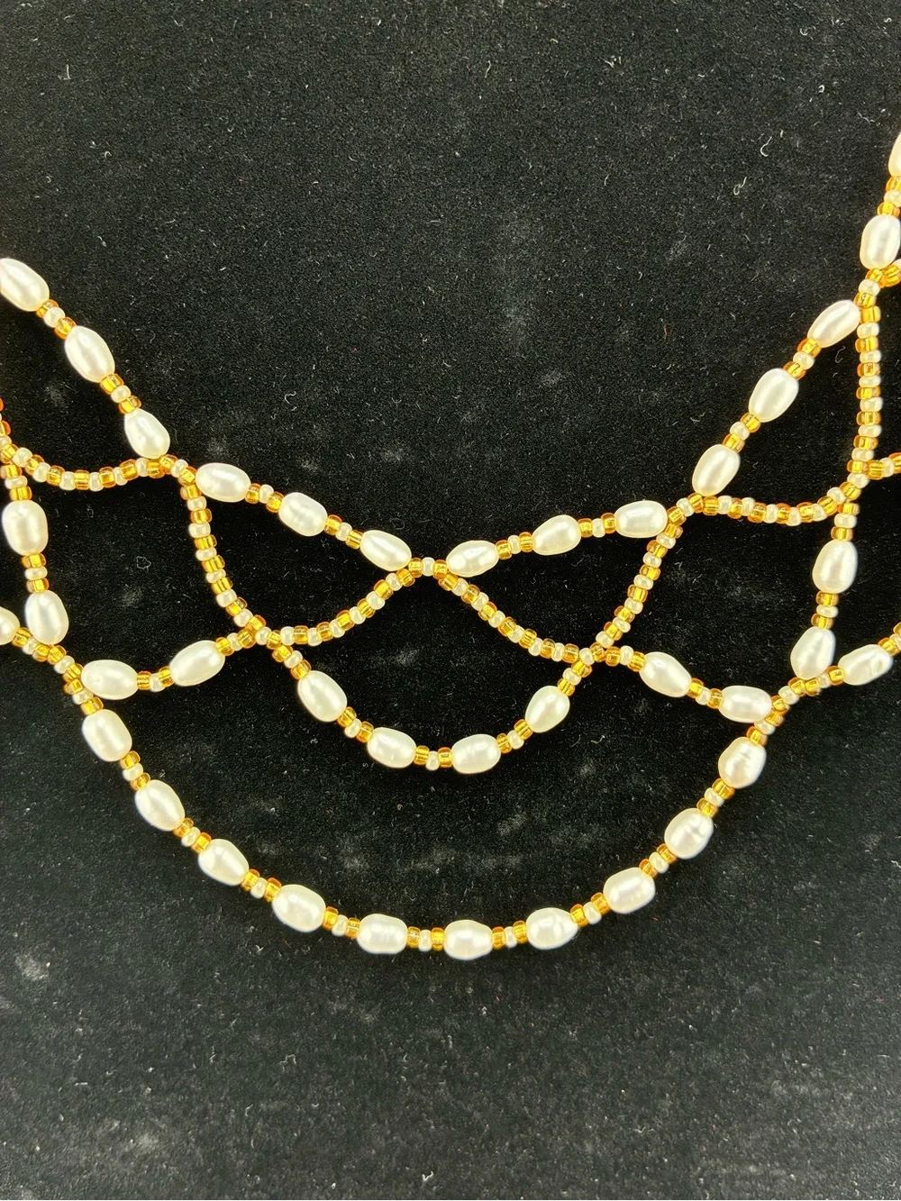 GF 14/20 Gold-Tone Multi-Strand Fresh-Water Pearl Necklace